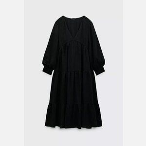 ZARA textured midi dress Size S 0881/314  NEW WITH TAG!